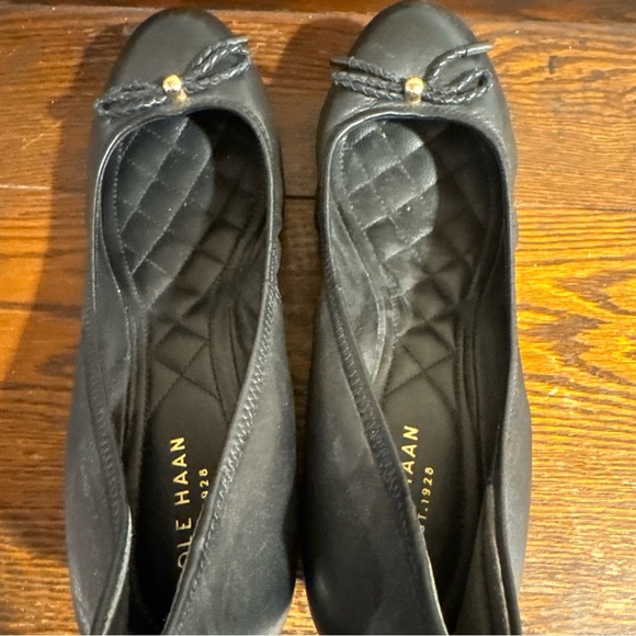 Cole Haan Black Leather Ballet Flats - Picture 4 of 4